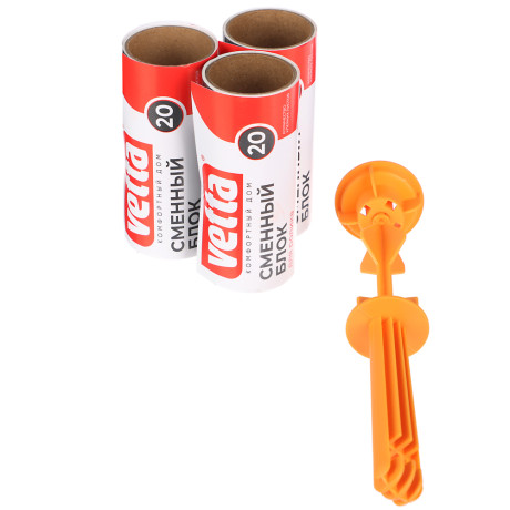 Ролик для чистки одежды + 2 сменных блока тм VETTA, 20 листов