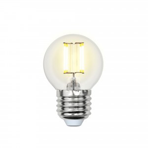 Uniel Sky шар G45 E27 6W(500lm 360°) 4000K 4K филамент прозрачная 45x70 LED-G45-6W/NW/E27/CL