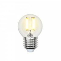 Uniel Sky шар G45 E27 6W(500lm 360°) 4000K 4K филамент прозрачная 45x70 LED-G45-6W/NW/E27/CL