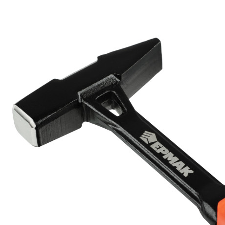 ЕРМАК Молоток цельнокованый, боек с магнитом, двухкомп.обрезин. рук-ка, 500г, 320мм