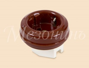 МЕЗОНИНЪ роз. СУ 1 мест. (земля) без рамки, коричневый фарфор GE70301-04k