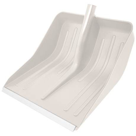 Лопата для уборки снега пластиковая, белая, 420 х 425 мм, без черенка, Сибртех