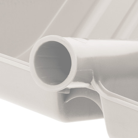 Лопата для уборки снега пластиковая, белая, 420 х 425 мм, без черенка, Сибртех