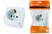 TDM Ладога роз. ОУ 1 мест. 16А бел. (земля) керамика (10!) SQ1801-0111