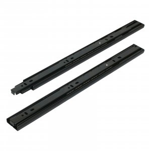 Направляющие шариковые 35-400 черн с доводчиком /16"/ (комплект 2шт, цена за комплект)(20) StahlBuro