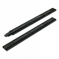 Направляющие шариковые 35-400 черн с доводчиком /16&quot;/ (комплект 2шт, цена за комплект)(20) StahlBuro