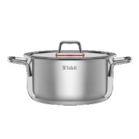 Кастрюля нерж сталь с крышкой Тенденси 5,0л стенки 0,6мм дно 2,8мм, индукция TR-17274 TalleR