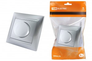 TDM Лама диммер поворотн. СУ 1 кл. серебр. металлик 220В 300W (8!) SQ1815-0209