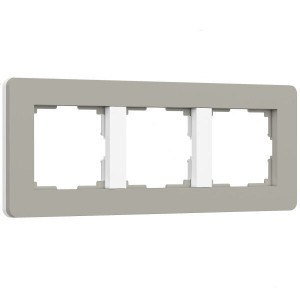 Werkel рамка СУ  3 мест. Split (дымчатый белый, soft-touch) W0033067 a067262