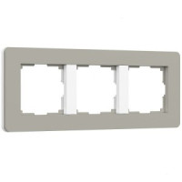 Werkel рамка СУ  3 мест. Split (дымчатый белый, soft-touch) W0033067 a067262
