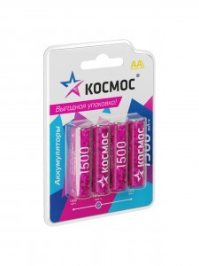 Ак-р Космос /R6 1500mAh Ni-MH BL4 KOCR6NIMH1500mAh4BL