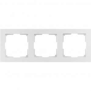 Smartbuy Нептун Рамка 3-местная пластик белая (SBE-06w-Plastic-FR-3)