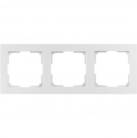 Smartbuy Нептун Рамка 3-местная пластик белая (SBE-06w-Plastic-FR-3)
