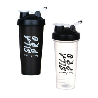 SILAPRO Шейкер спортивный, 600 мл, 22х10см, РР, нерж.сталь, черный