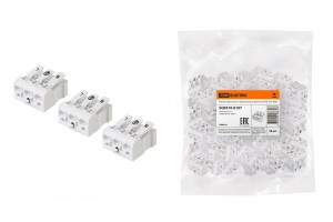 TDM клемма пружинная соединит. КСП3-L+N+PE, 16А (100 шт, цена за 1 шт.) (50!) SQ0510-0107