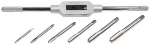 Набор ЗУБР "МАСТЕР" с металлореж. инструментом, метчики однопроходные М4-М12, метчикодержатель - на