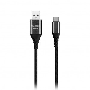 Дата-кабель USB(A)шт. - Type Cшт. Smartbuyрез.опл. Gear, 1м, мет.нак.,2А,чер.(iK-3112ERG black)/100