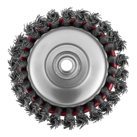Щетка для УШМ, 125 мм, М14, "чашка", крученая проволока 0.8 мм Matrix