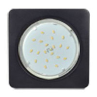 Ecola GX53 H4 св-к Квадрат Черный матовый выпуклый 41x107 SB53S4ECB (10!)