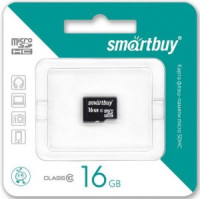 Флеш-карта (памяти) MicroSDHC 16GB Class10 SmartBuy без адаптера