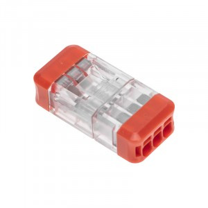 REXANT Экспресс-клемма СМК 2273-203R проходная разъем. 3 полюса 0,5-2,5мм2 (50 шт/уп) 07-5242