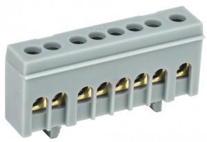 IEK шина L "фаза" в корп изол на DIN-рейку ШНИ-6х9-8-К-Ср