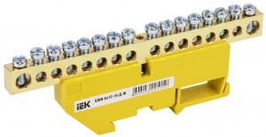 IEK шина PE "земля" на DIN-изол ШНИ-8х12-16-Д-Ж