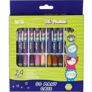 Пастель масляная M&G шестигранная 24 цвета Арт.1773918