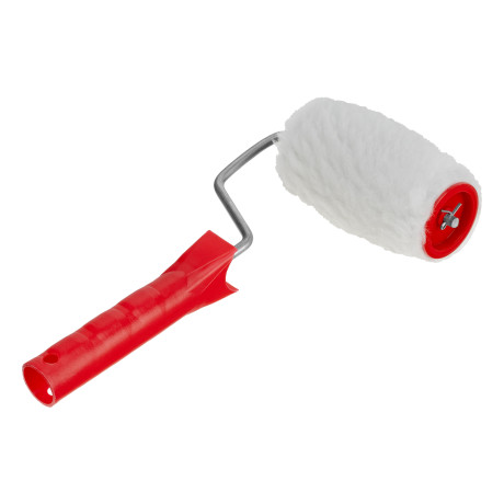 Валик "Искусственный мех", в сборе, 100 мм, D 48 мм, D ручки 6 мм, крепление шплинтом Сибртех