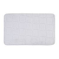 VETTA Коврик для ванной, вельвет, губка 0,8 см, полиэстер, 50х80 см, плитка, серый