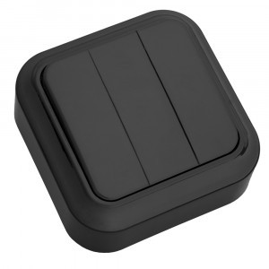 Bylectrica ПРАЛЕСКА выкл. ОУ 3 кл. 6А черный, (А056-137 черный)