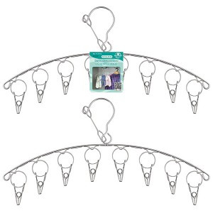 Вешалка-плечики с 8 прищепками 39*19см нерж сталь (кратность 3!!!) 75-61 Мультидом