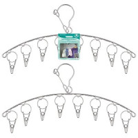 Вешалка-плечики с 8 прищепками 39*19см нерж сталь (кратность 3!!!) 75-61 Мультидом