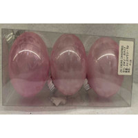 Шар YWJ-5017 3 шт 8 см &quot;Морозный узор&quot; Розовый (98)