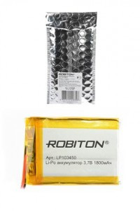 Ак-р Robiton Li-Po LP103450 1800mAh 3.7V, 14065