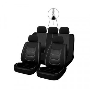 NG Авточехлы универсальные комфорт плюс 9 пр., MESH, полиэстер, 3 замка, Airbag, черный/серый