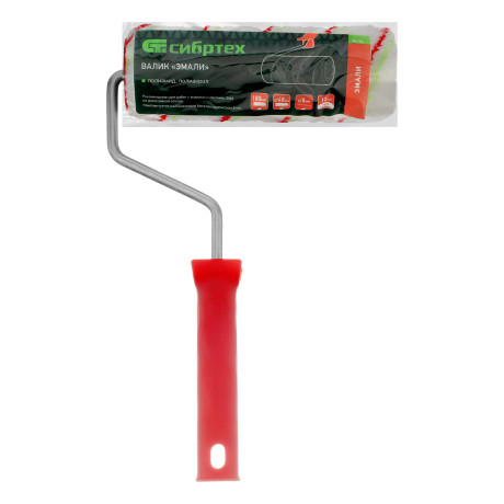 Валик "Эмали" , 180 мм, ворс 12 мм, D 48 мм, D ручки 8 мм, полиамид, полиакрил Сибртех