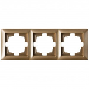 Bylectrica СТИЛЬ Рамка 3-х мест. бронза, (ЮЛИГ.735212.216 бронза)