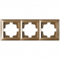 Bylectrica СТИЛЬ Рамка 3-х мест. бронза, (ЮЛИГ.735212.216 бронза)