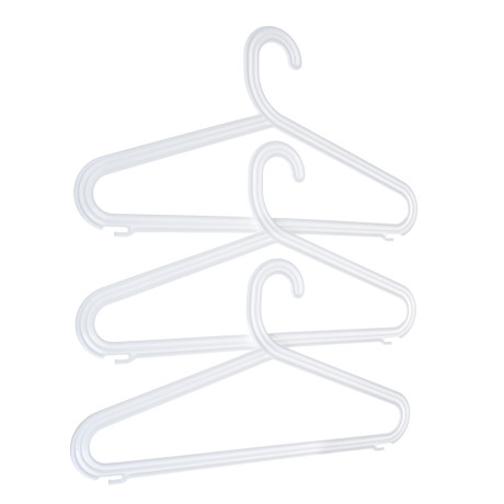 Набор вешалок плоских р.48-50, 3шт, цветные/белые, пластик, арт. Р2914НС3