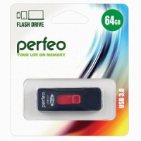 Флэш-диск USB 3.0 64Gb Perfeo Black S05 PF-S05B064