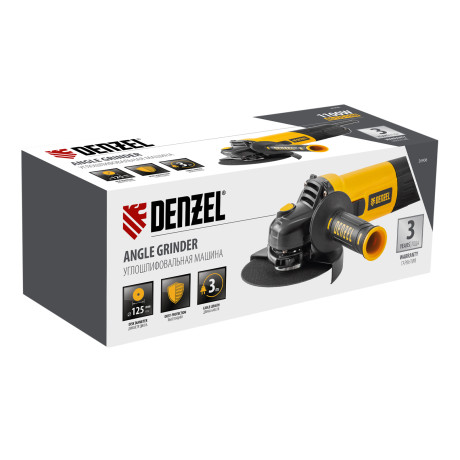 Машина шлифовальная угловая AG125-1100, 1100 Вт, 125 мм, 3000-11000 об/мин Denzel