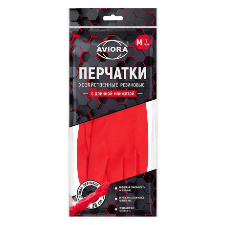 Перчатки резин удлин-ая манжета р-р Mх60 AVIORA
