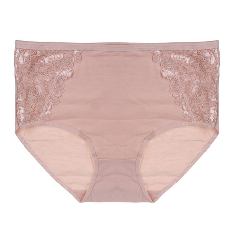GALANTE Трусы женские макси с декором, р.48, 95%хлопок, 5%спандекс, бежевый, НБ25-14