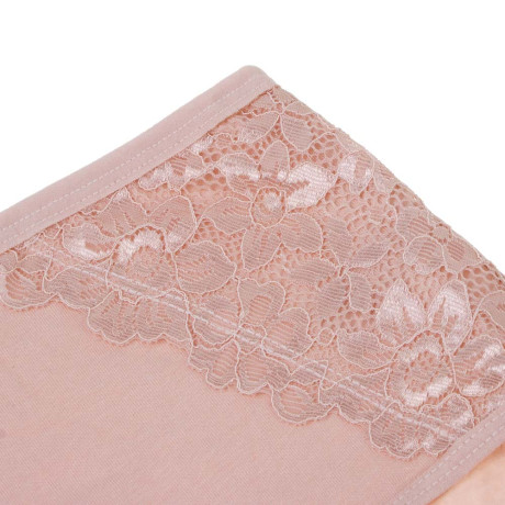 GALANTE Трусы женские макси с декором, р.48, 95%хлопок, 5%спандекс, бежевый, НБ25-14