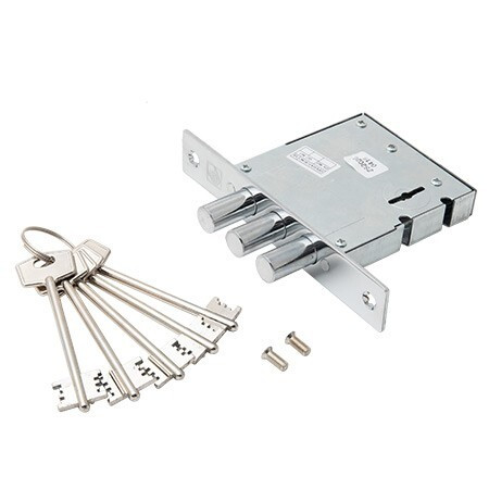 Замок врез Т-47/S6-CR AVERS Хром (3ригеля 13,5мм, сувальдный)  \30