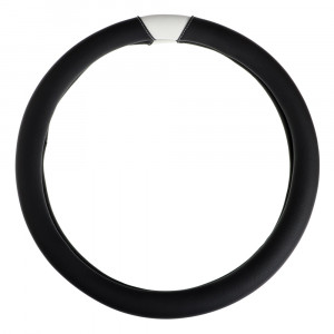 NG Оплетка руля, экокожа, черный, белая вставка, размер М