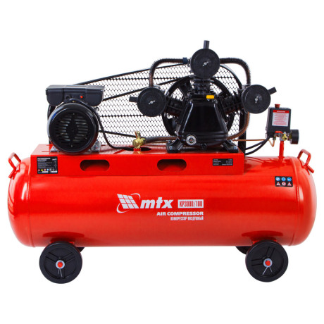 Компрессор воздушный ременный привод КР3000/100 3,0 кВт, 100 литров, 510 л/мин МТХ