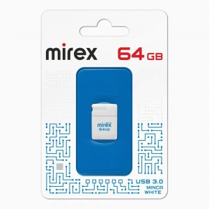 Флэш-диск USB 64 3.0Gb Mirex MINCA WHITE (ecopack)