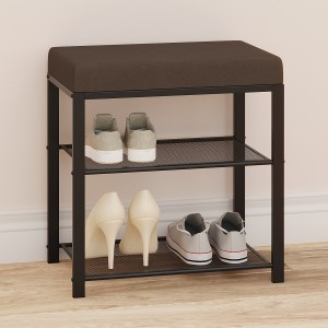 Банкетка Торонто 13S, каркас черный, сиденье серое, 47*30*49см, до 120кг БТ13СЧС под заказ ЗМИ